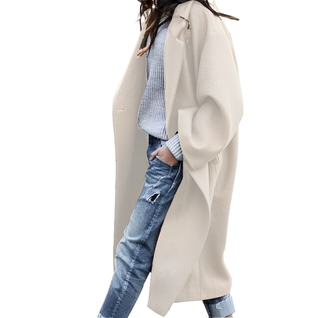 Daniela – Cappotto Donna Lungo in Lana Monopetto