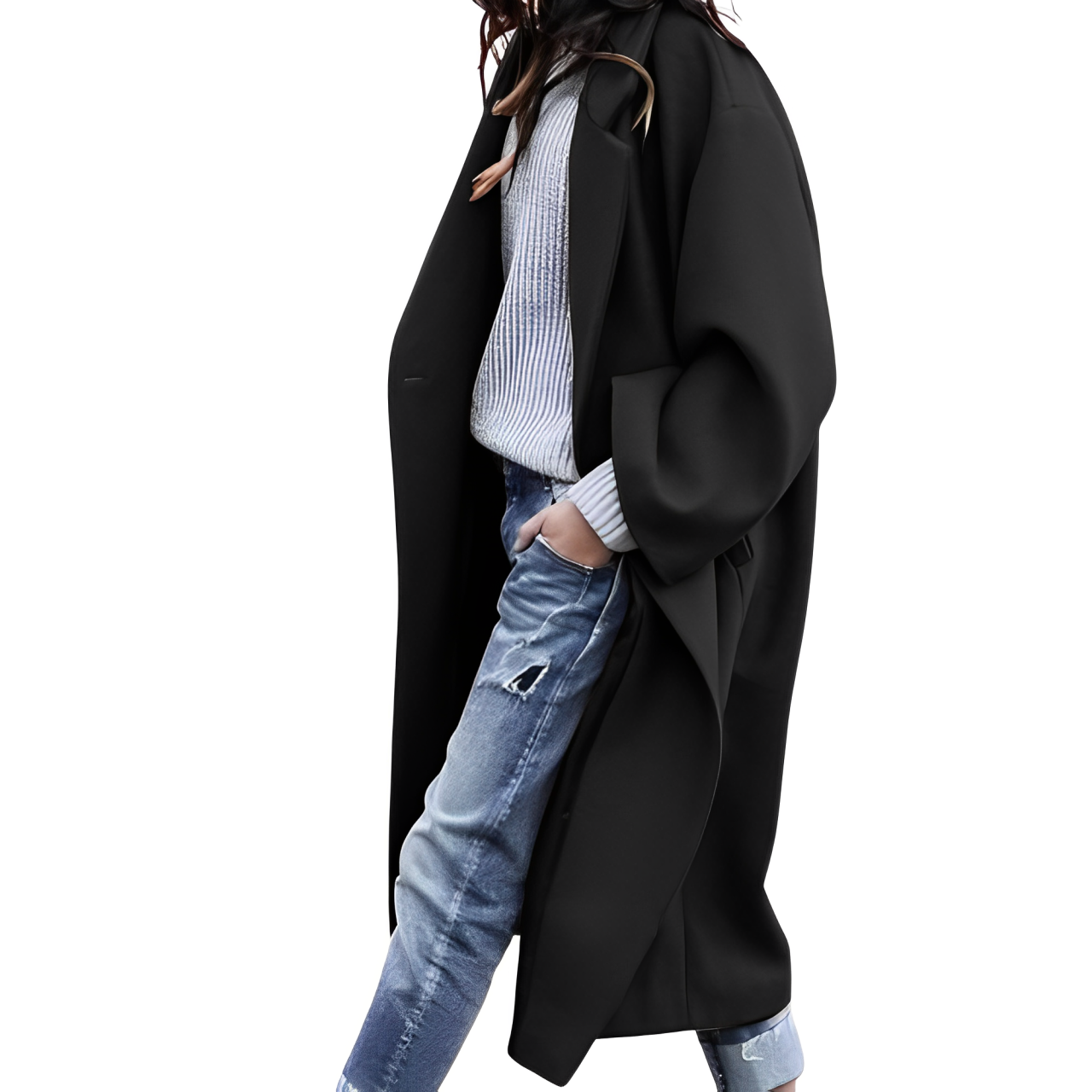 Daniela – Cappotto Donna Lungo in Lana Monopetto