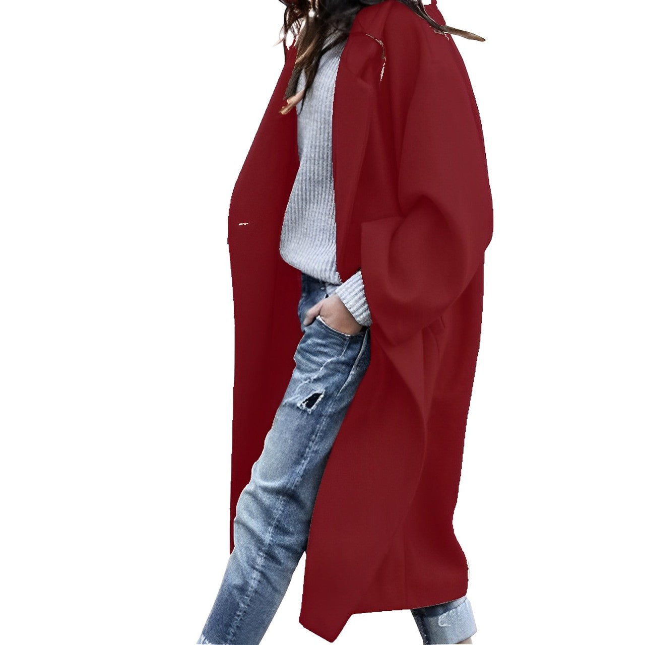 Daniela – Cappotto Donna Lungo in Lana Monopetto