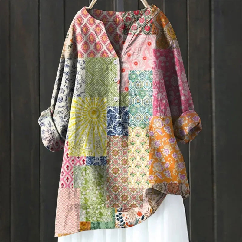 Domitilla - Blusa leggera con taglio elegante Multicolore
