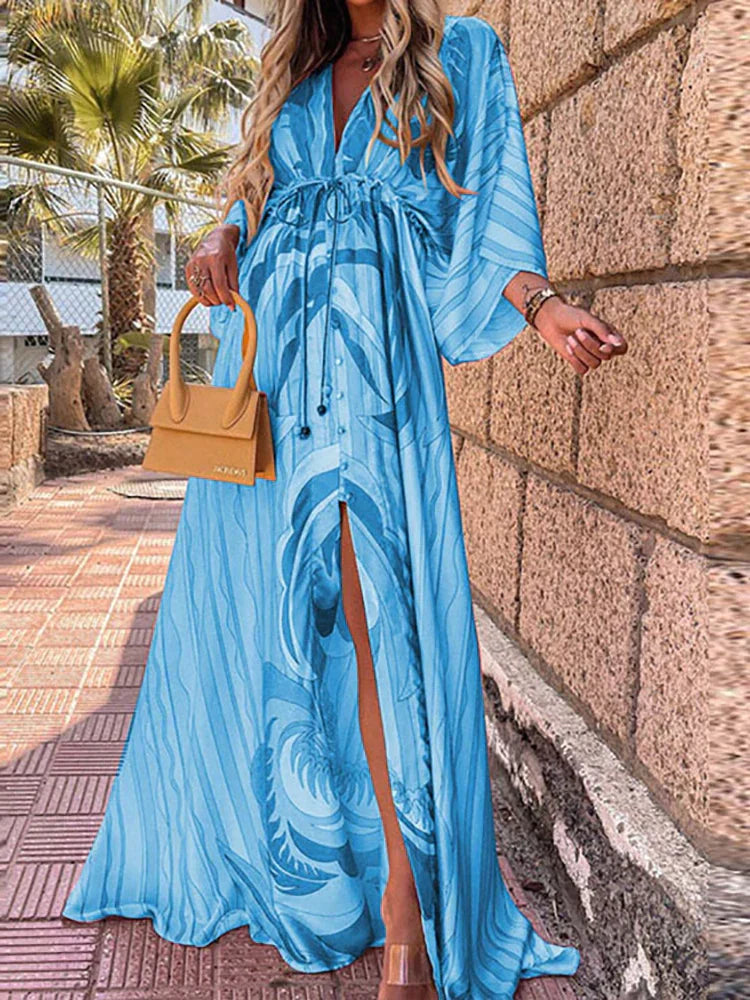 Eleonora - Abito Colorato e Stile Elegante per Donna Blu