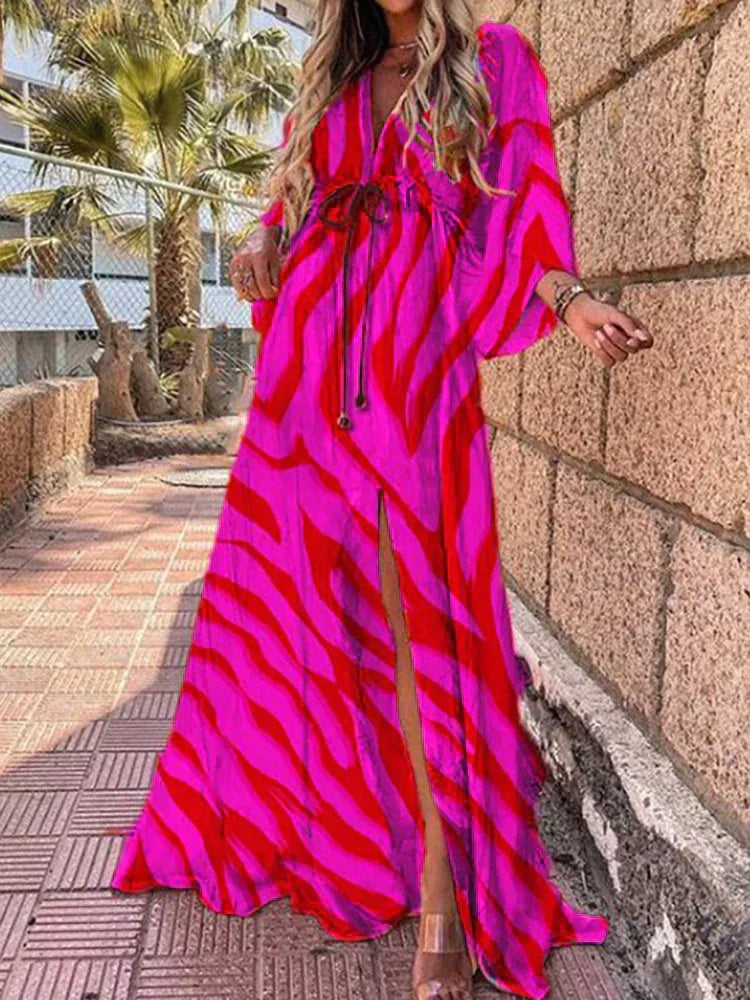 Eleonora - Abito Colorato e Stile Elegante per Donna Rosa Rosso