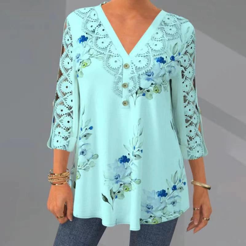 Elettra – Bluse Colorate Artigianali di Alta Qualità per Donna Turchese