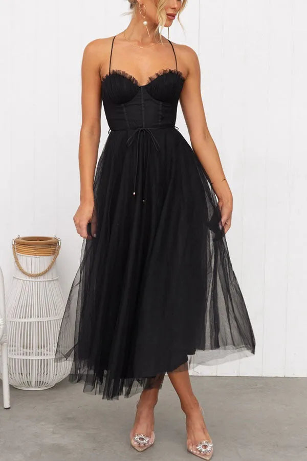 Emma - Abito Lungo di Eleganza Senza Tempo per Donna Nero