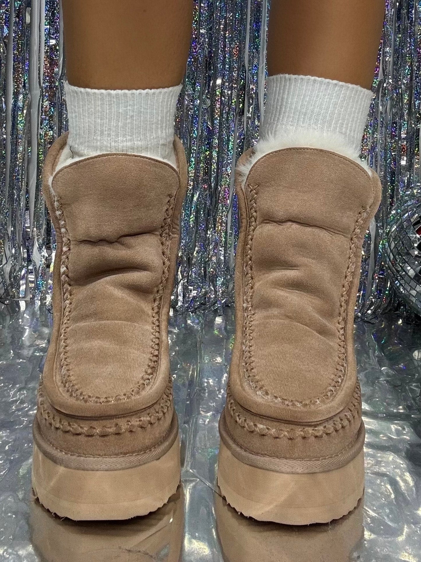 Jasmine - Stivaletti Platform con Eco Pelliccia