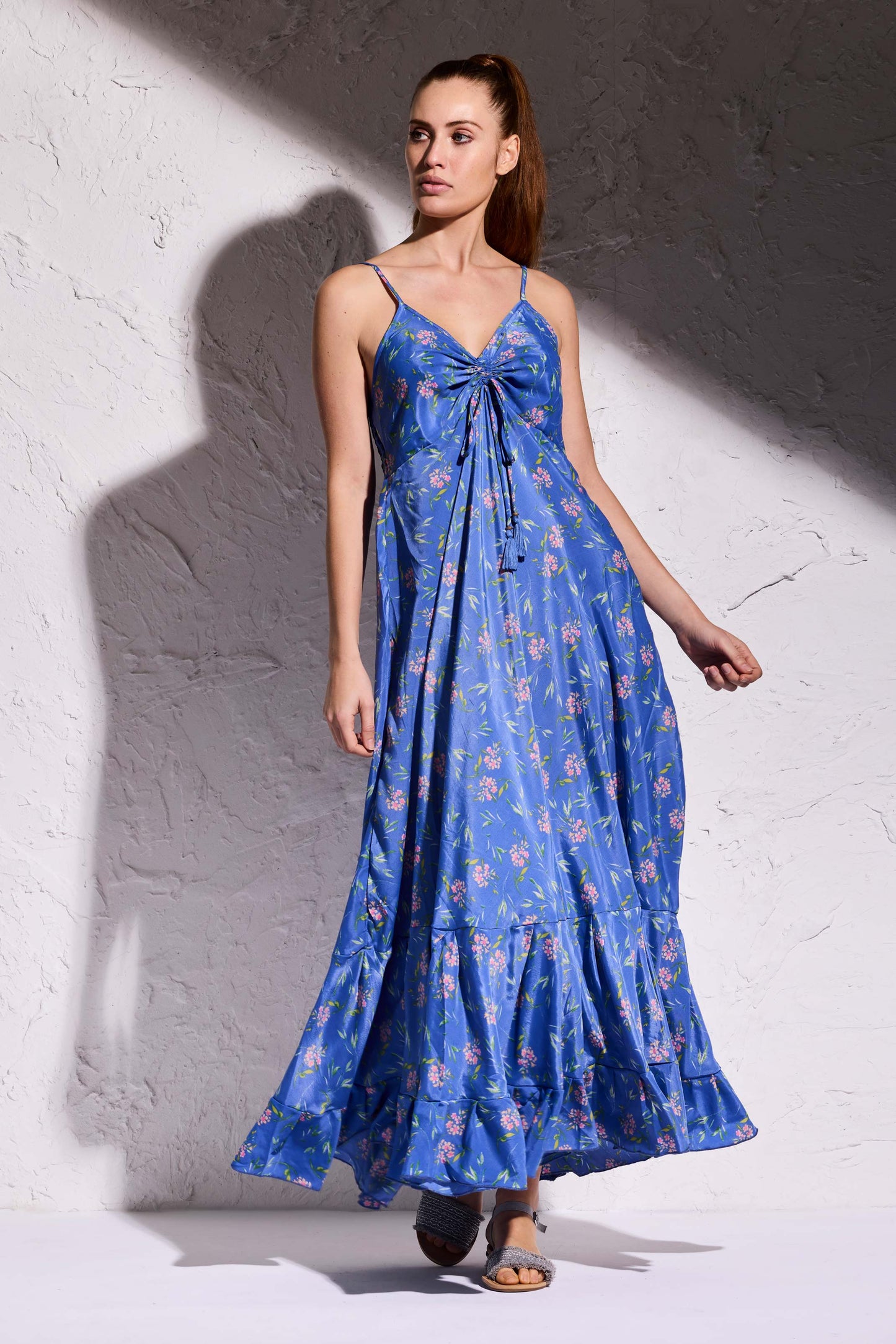 Federica – Abito Lungo a Fiori Elegante e Fresco 3