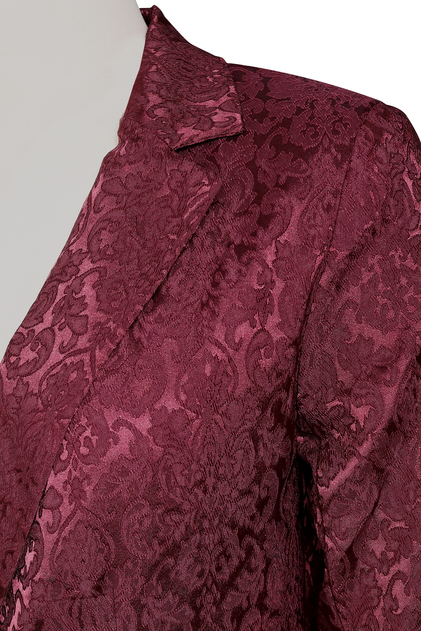 Fortunata - Schicker Weißer Blazer mit roter Rosenstickerei Borgogna