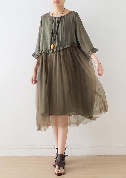 Serena - Vestito lungo estivo in chiffon azzurro donna
