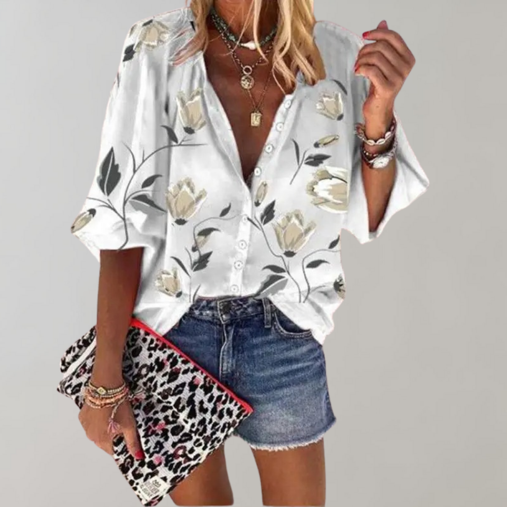 Noemi – Blusa con Stampa Floreale Donna