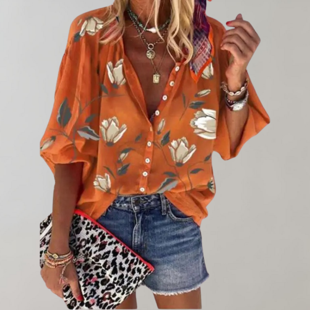 Noemi – Blusa con Stampa Floreale Donna