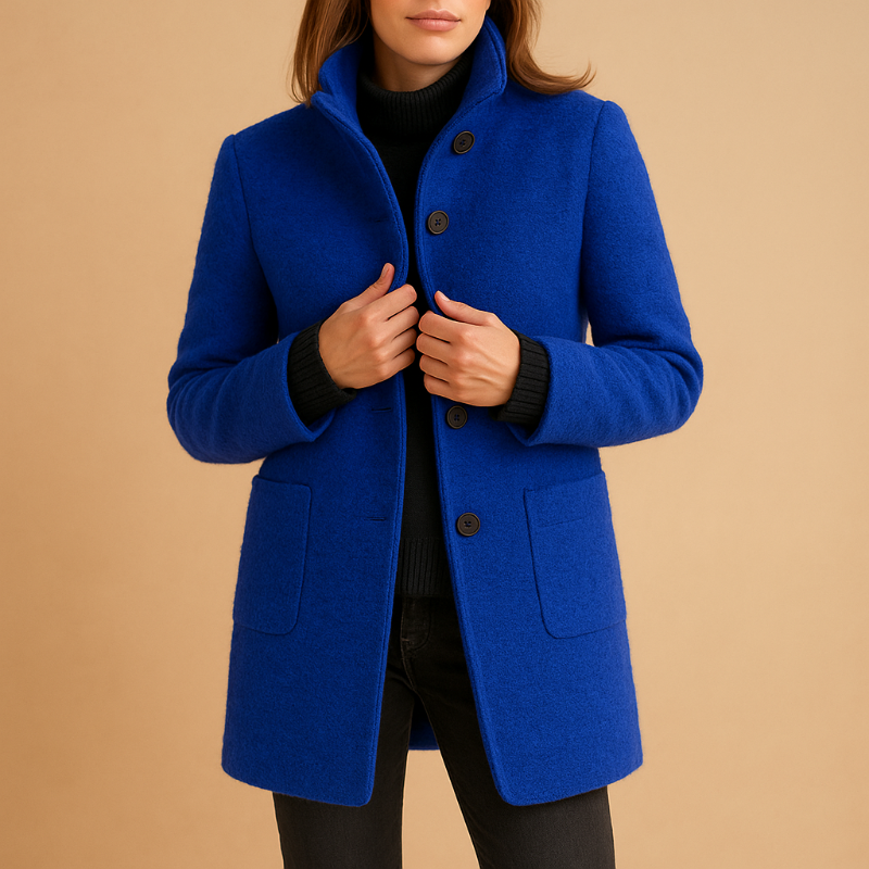 Gabriella - Warme Damen-Winterjacke mit elegantem Blu scuro