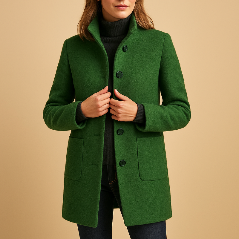 Gabriella - Warme Damen-Winterjacke mit elegantem   Verde