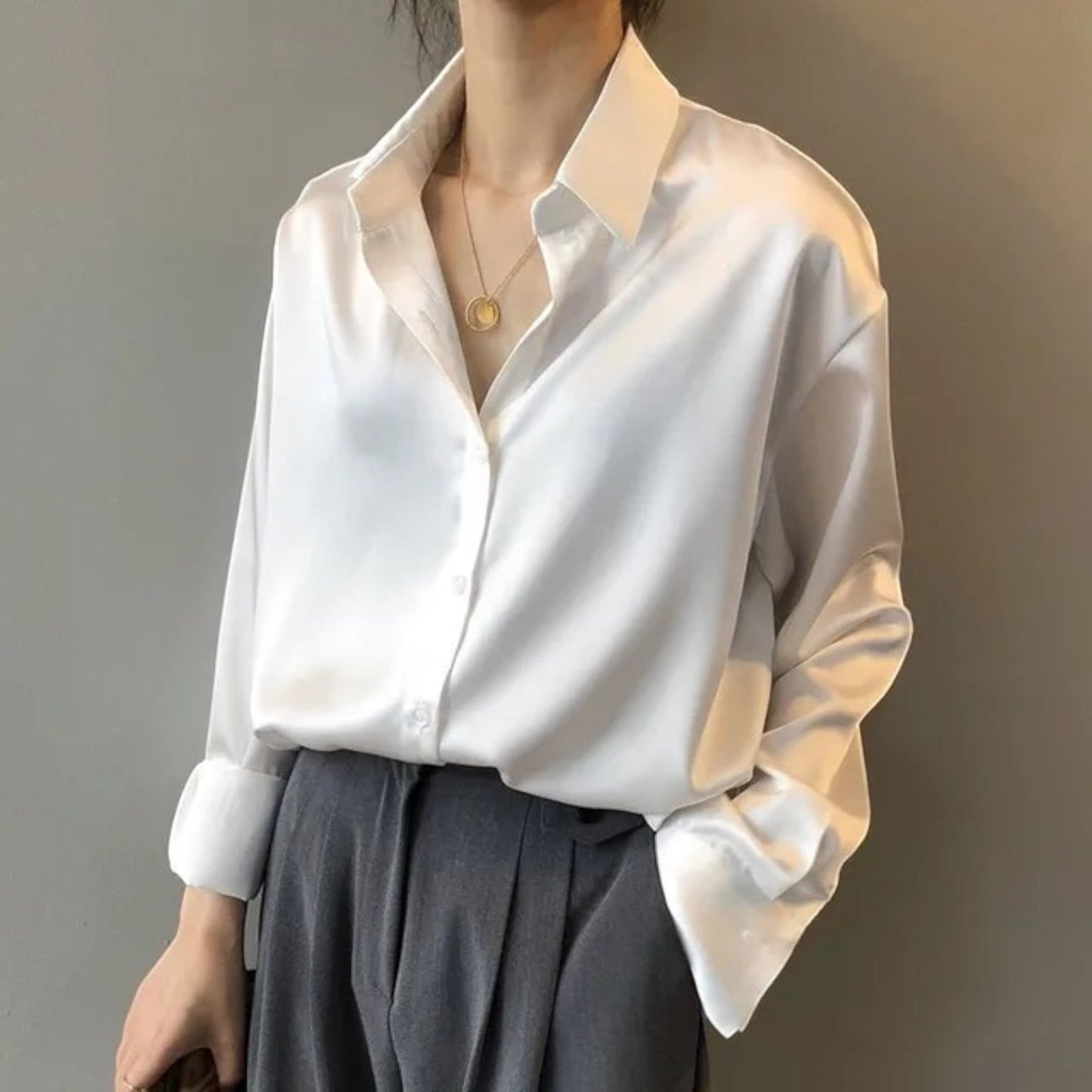 Gaia - Camicia Elegante Da Donna Bianco