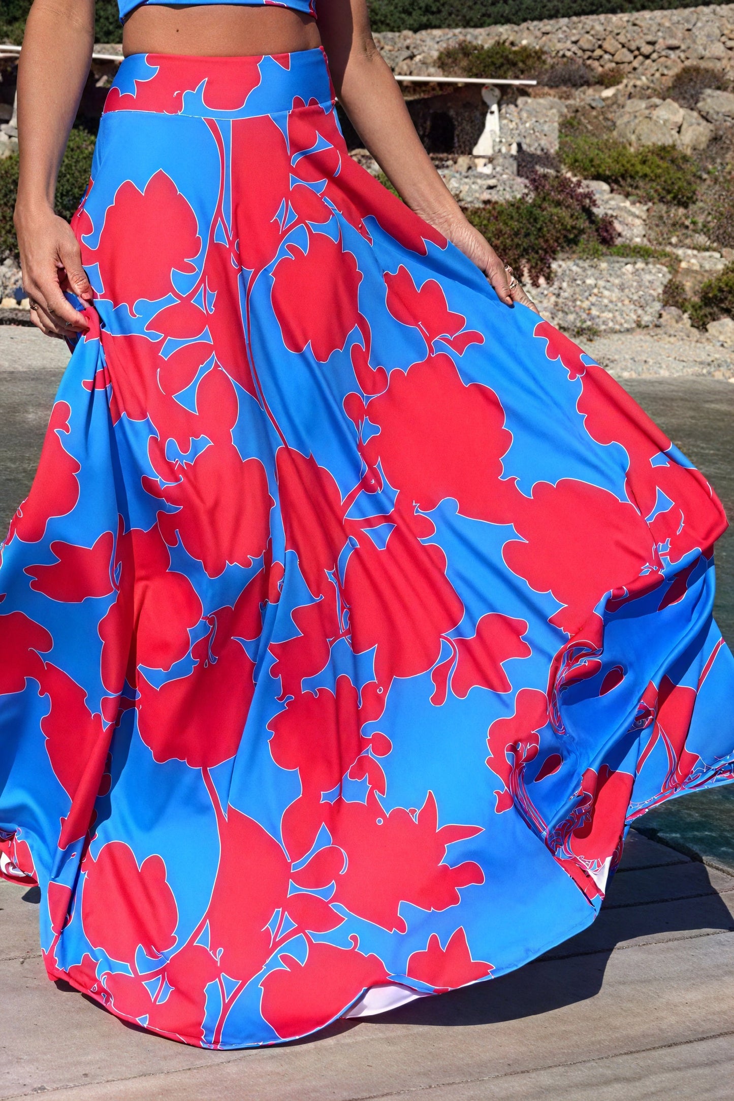 Gelsomina – Abito Due Pezzi Floreale Stile Vacanza Multicolore