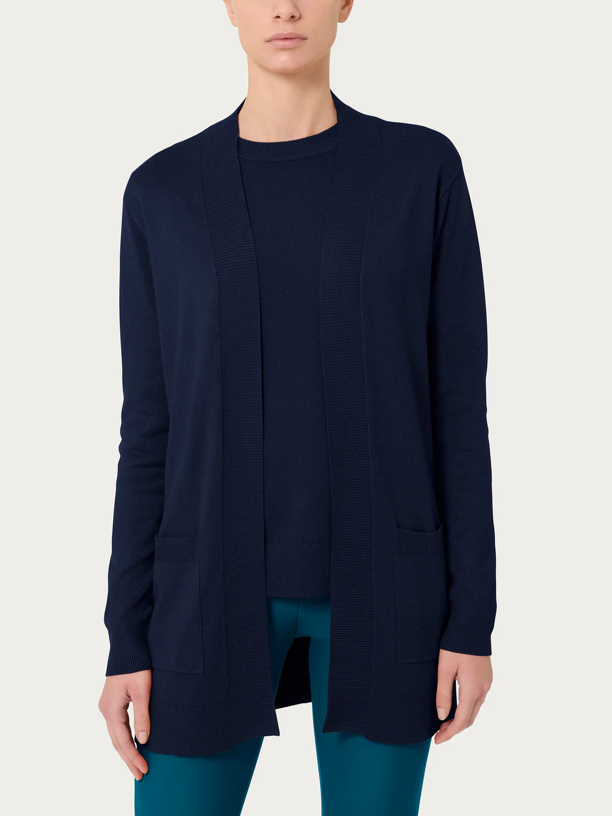 Ginevra - Langarm Strickjacke für alle Jahreszeiten Bleu