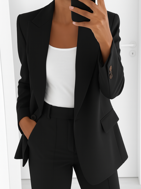 Giulia - Elegantes Damen-Tailleur-Set für jeden Anlass  Nero