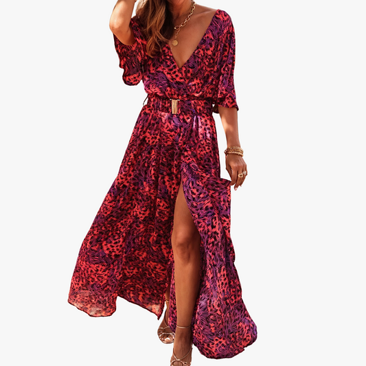 Gloriana - Abito Bohemien Chic per Occasioni Estive Viola