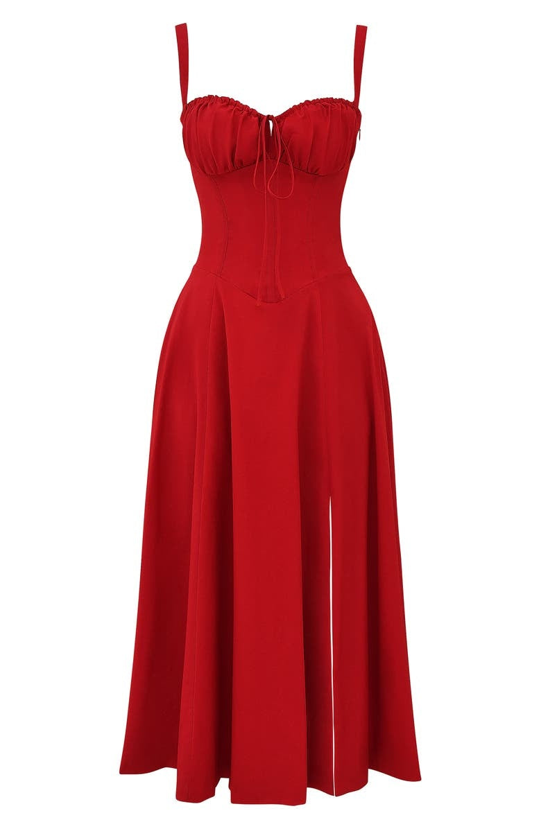 Giorgia – Abito con Bustier Floreale Modellante Vita per Donna