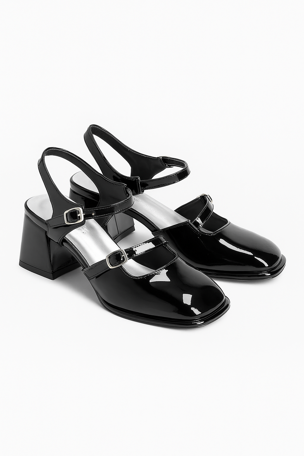 Hally - Sandali Donna Comodi con Tacco Quadrato Nero