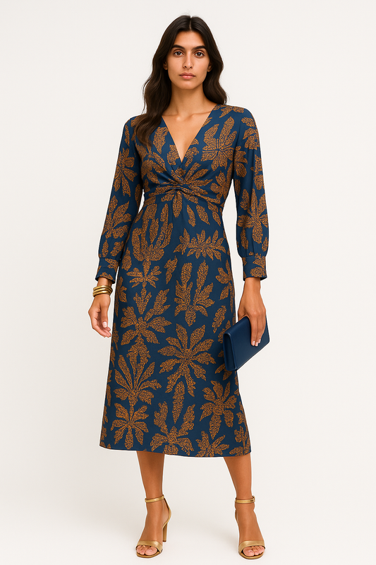 Hanneli - Abito Estivo Donna in Tessuto Traspirante Blu