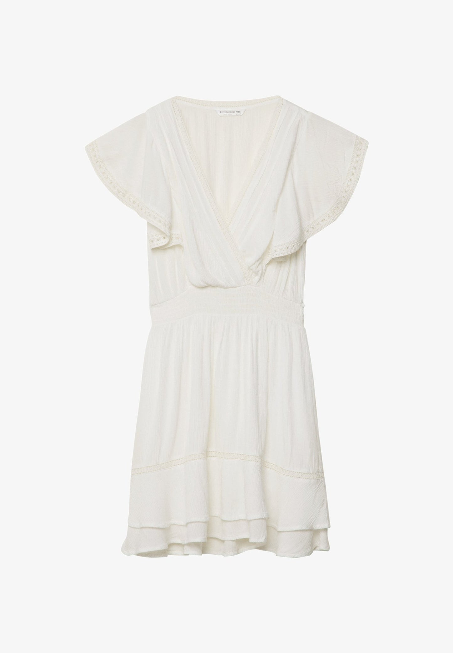 Helena – Abito Casual con Volant Beige Leggero