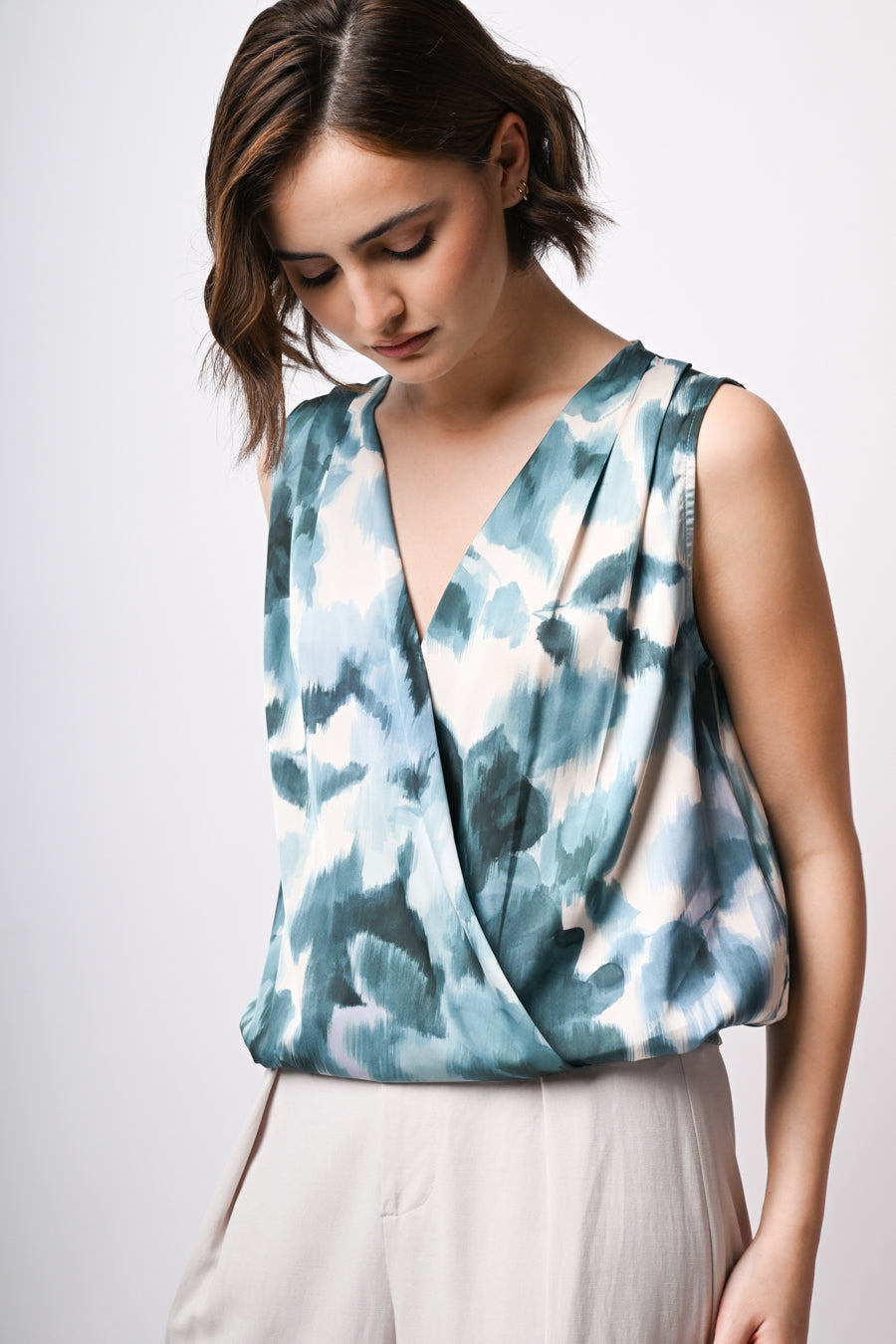 Helena – Top con Stampa Floreale Astratta Colorata 3