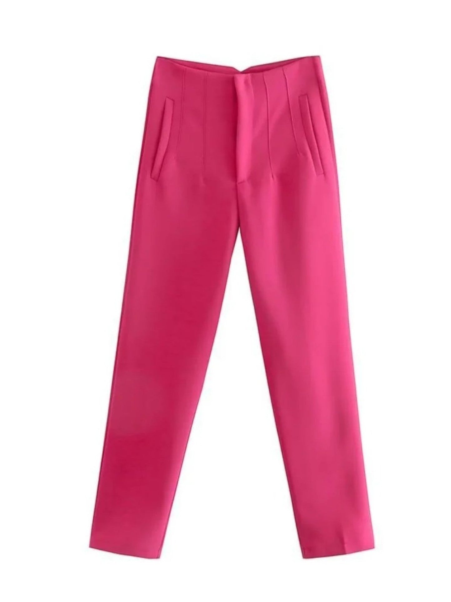 Helga - Pantaloni Eleganti Affusolati Da Donna Rosa Brillante