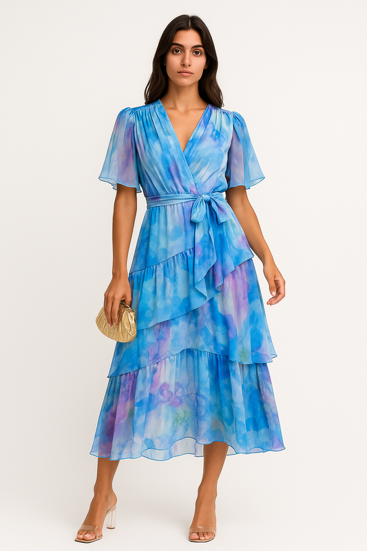 Herminia – Abito Maxi da Donna per Occasioni Speciali Blu