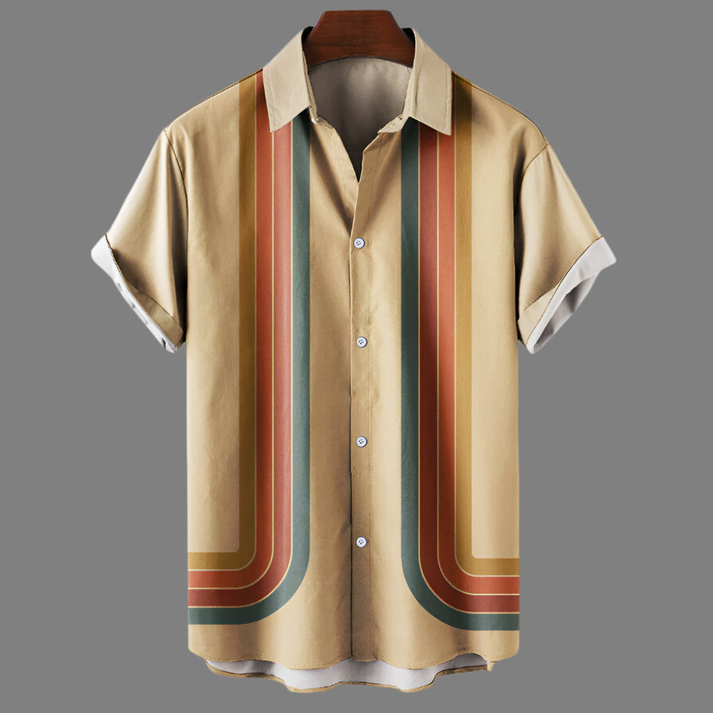Jep – Camicia Retrò A Maniche Corte Con Vestibilità Ampia