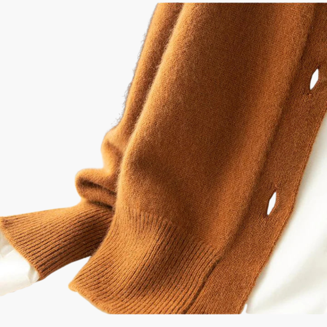 Hilda - Cardigan Donna in Morbido Tessuto con Bottoni Arancione