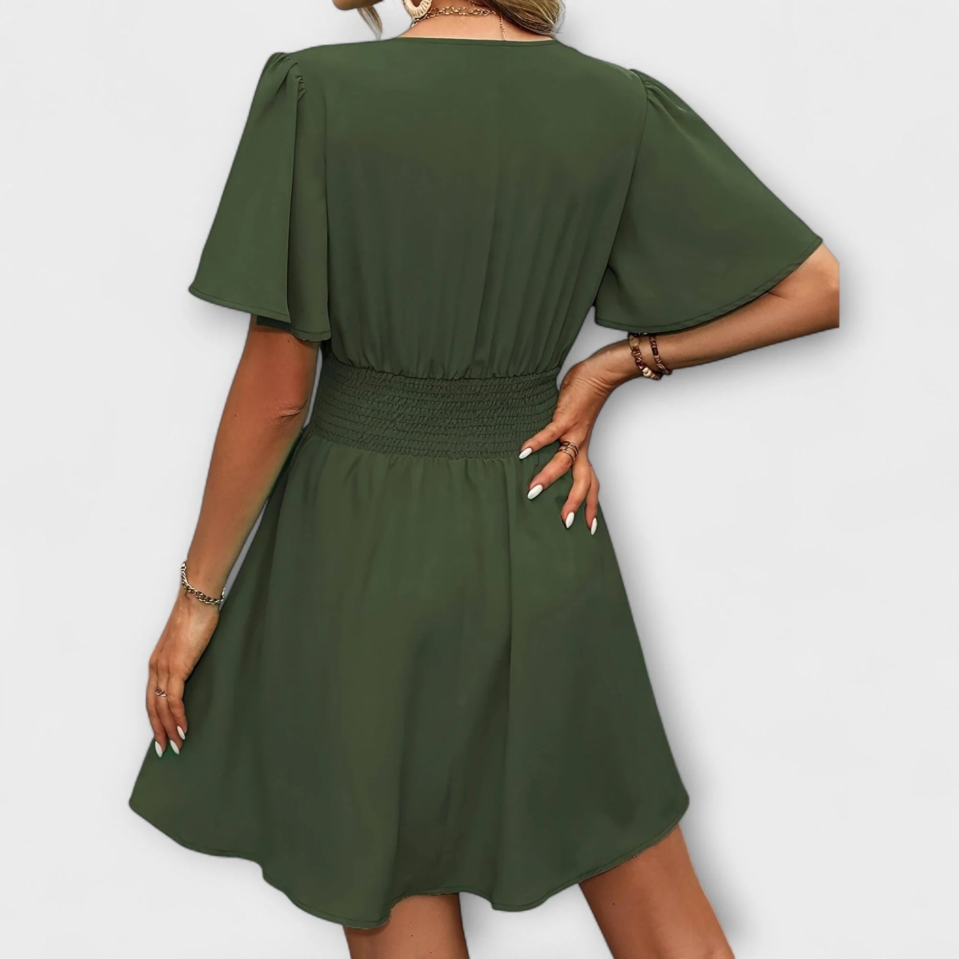 Hina - Abito Estivo Con Scollo A V Da Donna Verde