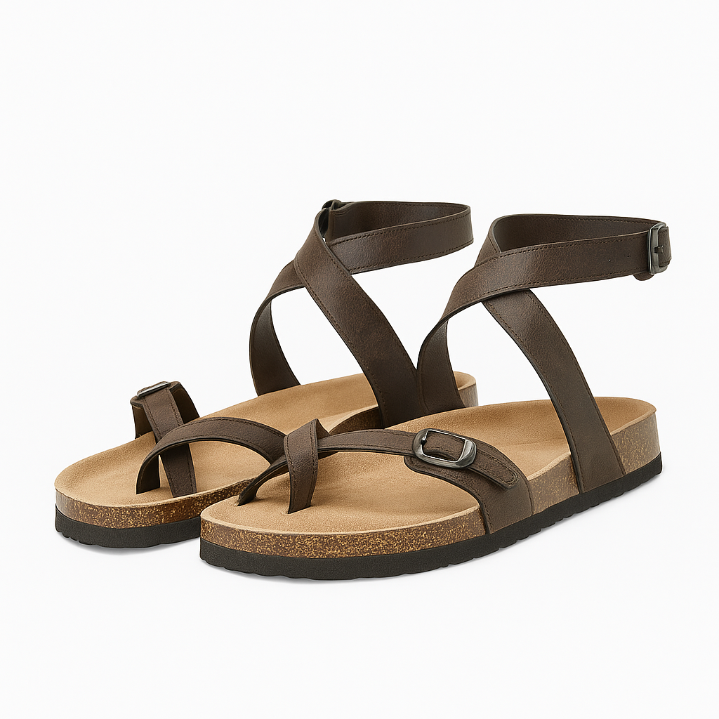Honorata – Sandali Comodi da Donna in Pelle Elegante Marrone
