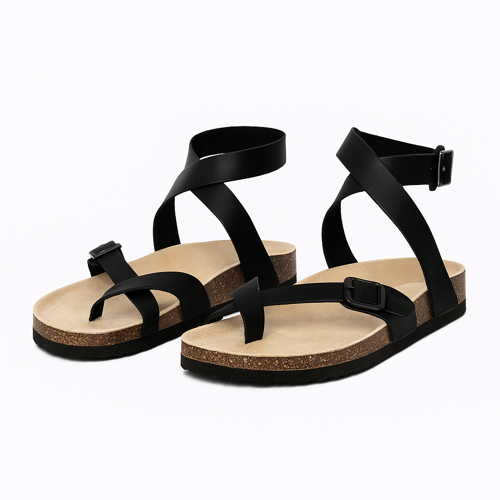 Honorata – Sandali Comodi da Donna in Pelle Elegante Nero