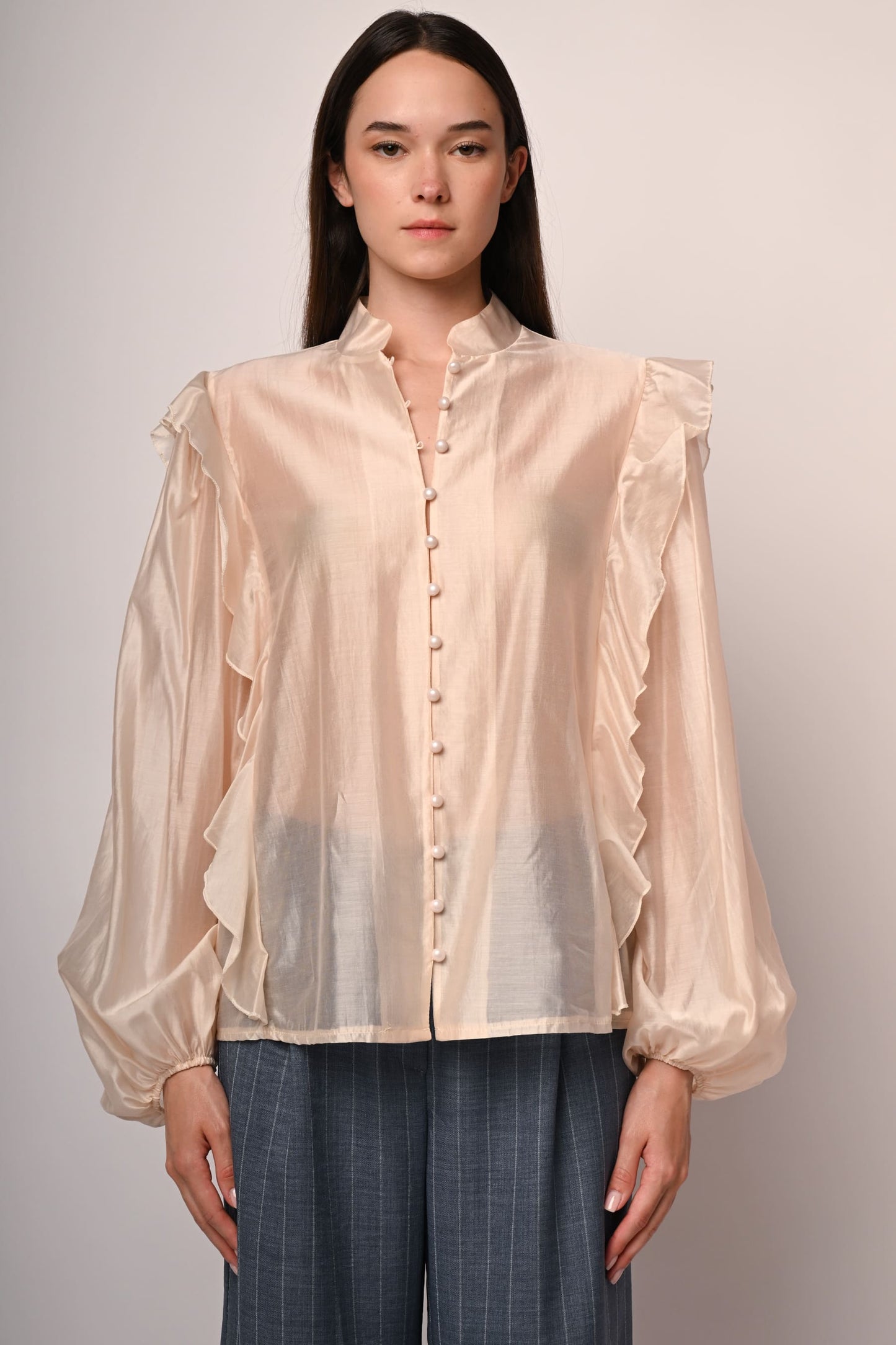 Hortensia – Camicia in Mussola con Volants Romantici 2