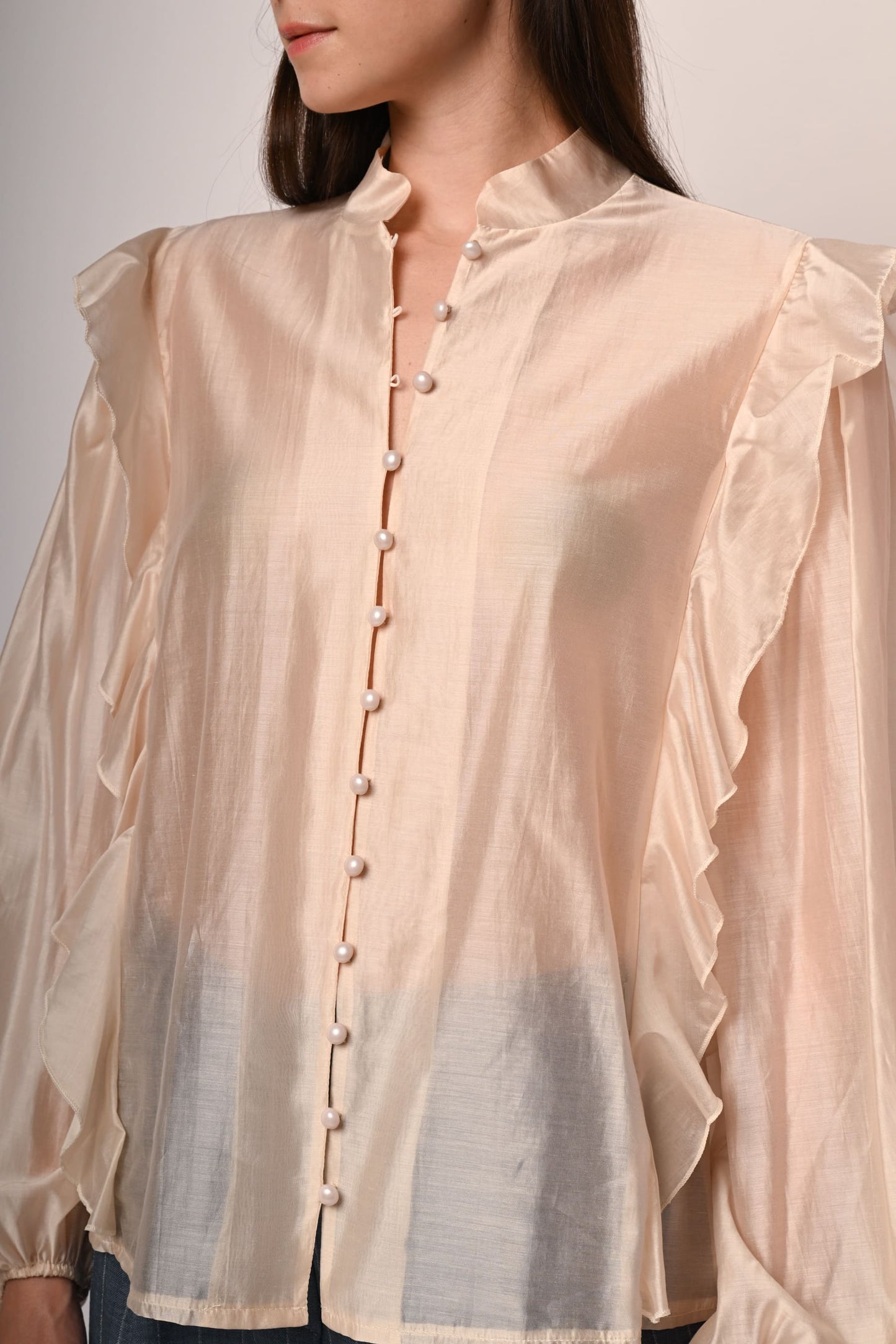 Hortensia – Camicia in Mussola con Volants Romantici 3