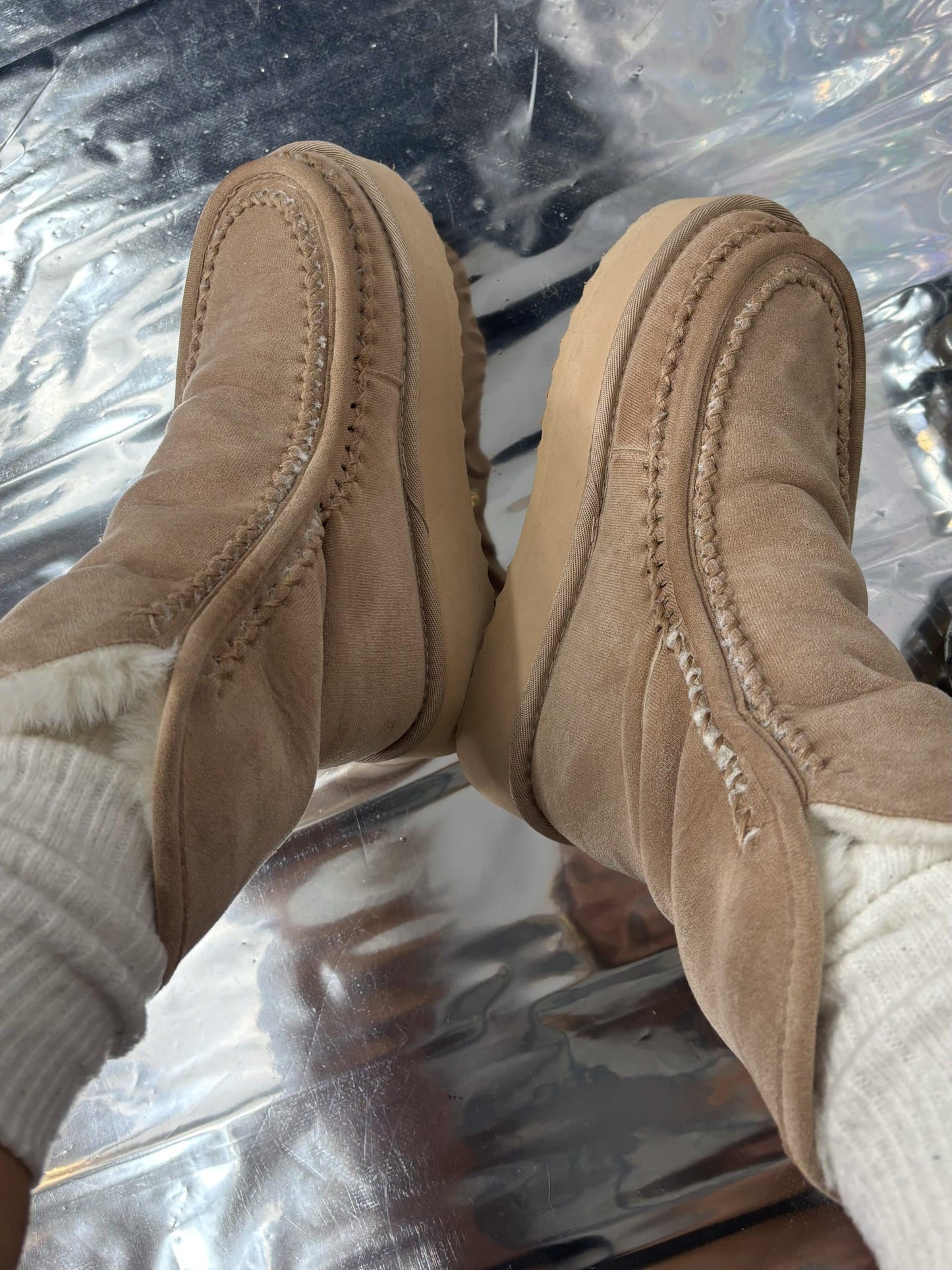 Jasmine - Stivaletti Platform con Eco Pelliccia