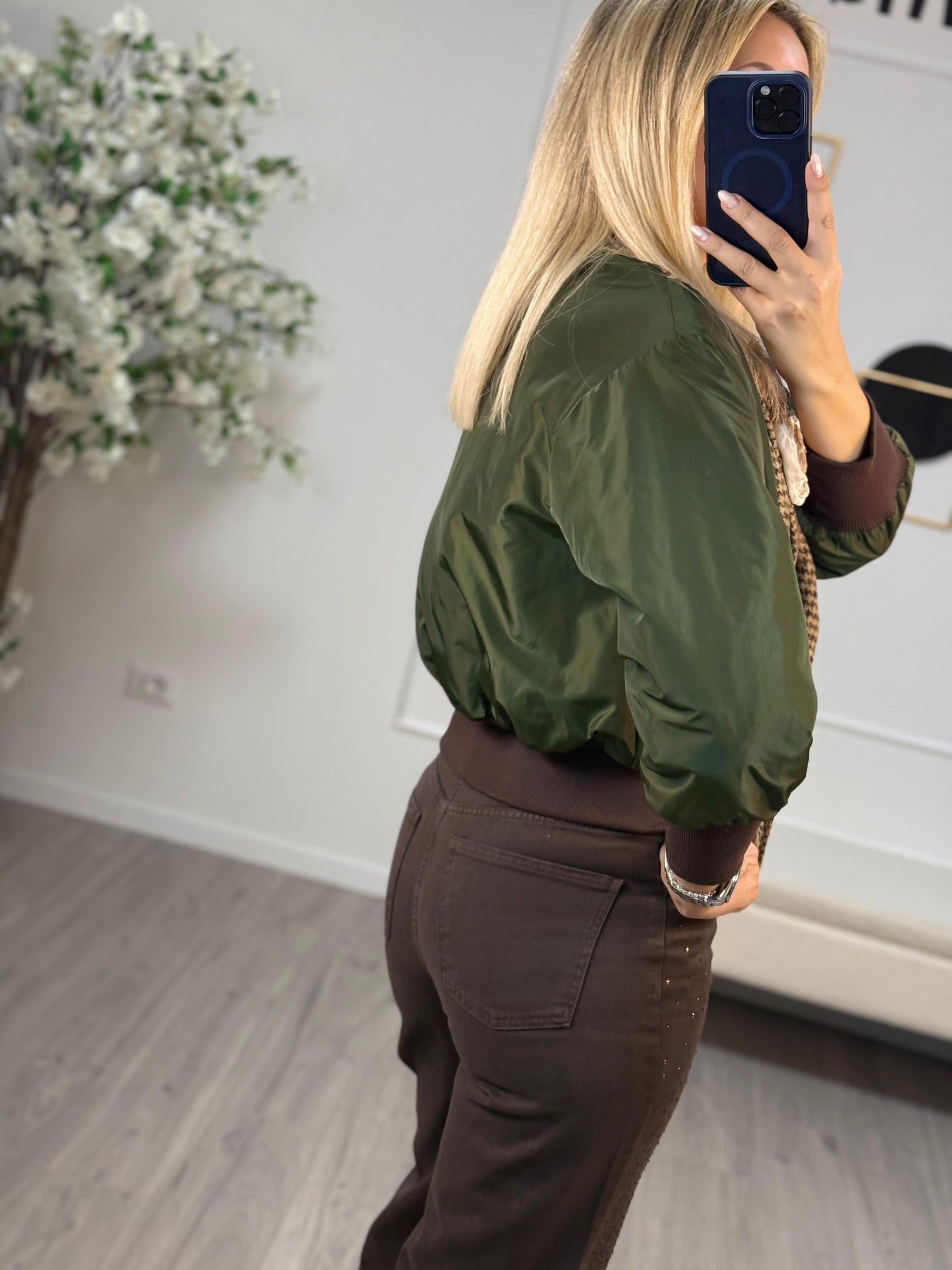 Gloria - Giacca bomber da donna a fiori Susy Mix