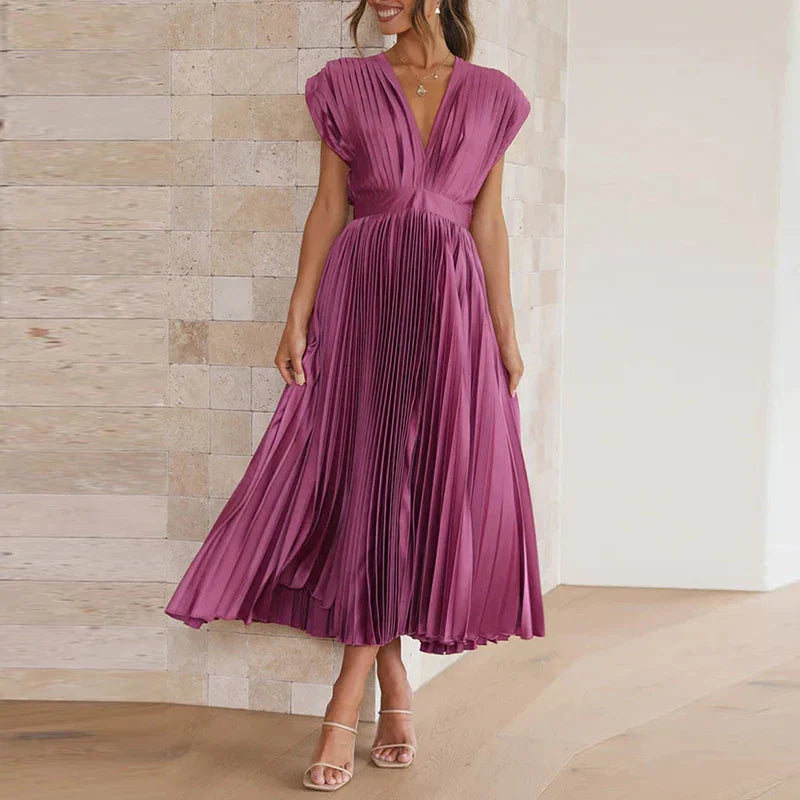 Iole - Abito Elegante Donna Senza Maniche Comodo Lilla