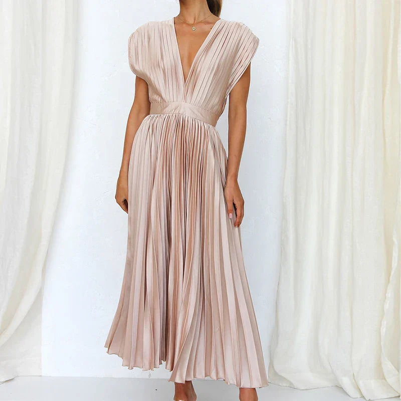Iole - Abito Elegante Donna Senza Maniche Comodo Rosa