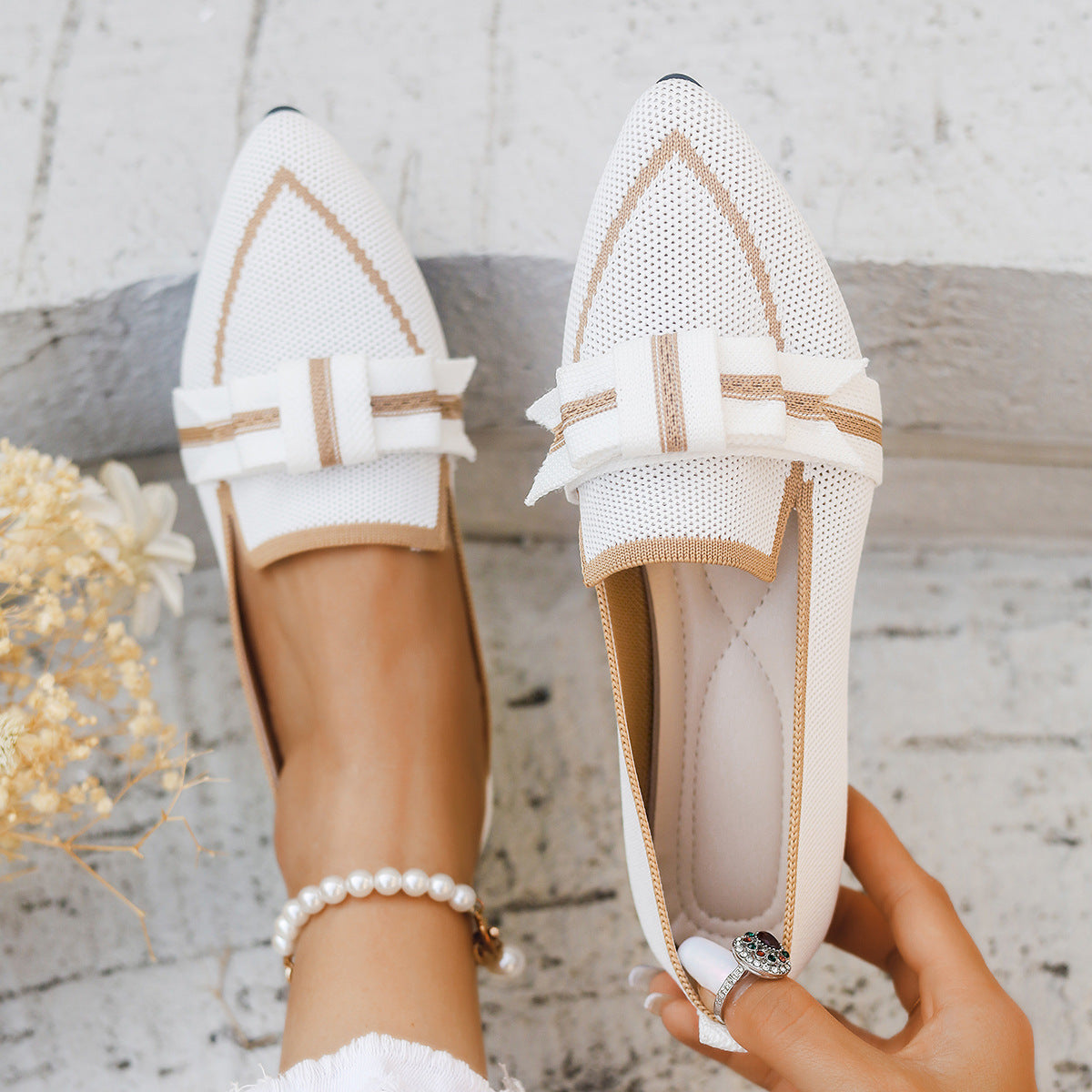 Isabella – Scarpe in Tessuto con Fiocco e Tacco Basso 3