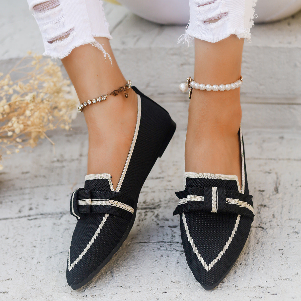 Isabella – Scarpe in Tessuto con Fiocco e Tacco Basso 5