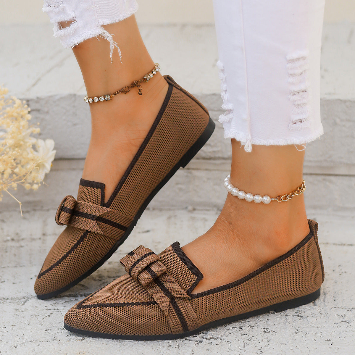 Isabella – Scarpe in Tessuto con Fiocco e Tacco Basso 6