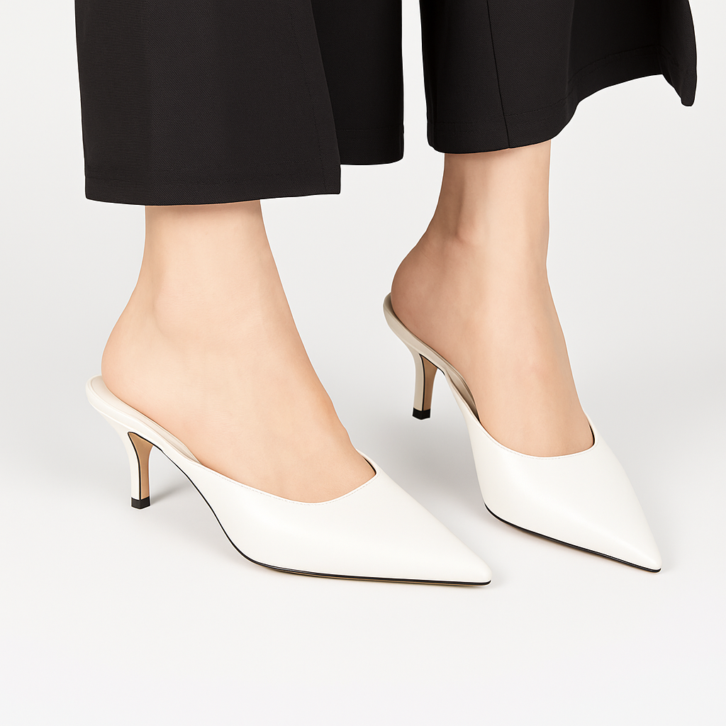 Isabellina - Mules Donna con Tacco Eleganti e Versatili Bianco