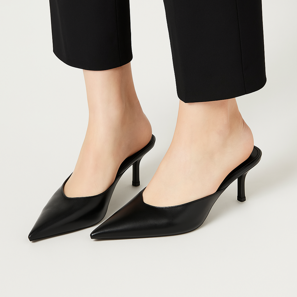 Isabellina - Mules Donna con Tacco Eleganti e Versatili Nero