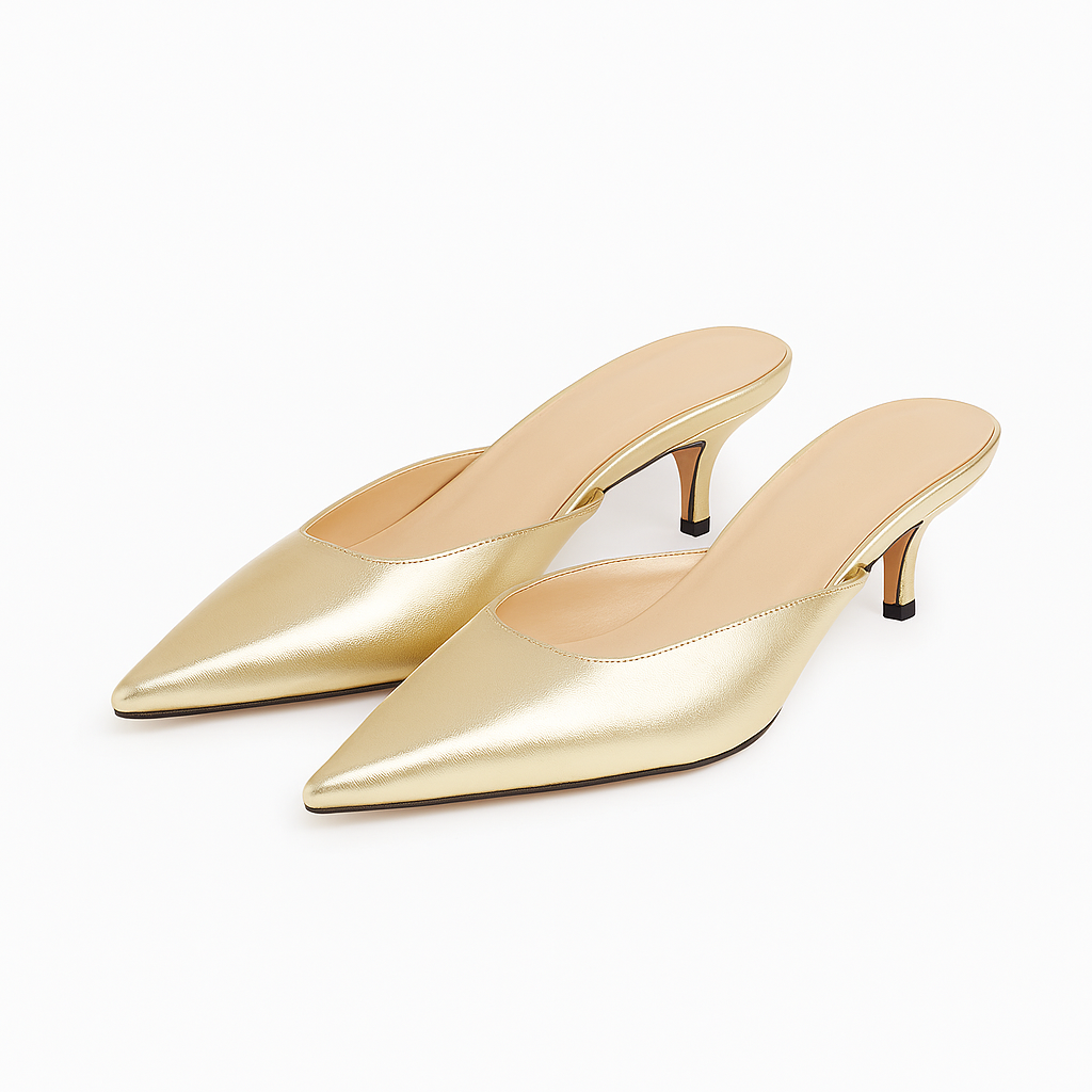 Isabellina - Mules Donna con Tacco Eleganti e Versatili Oro