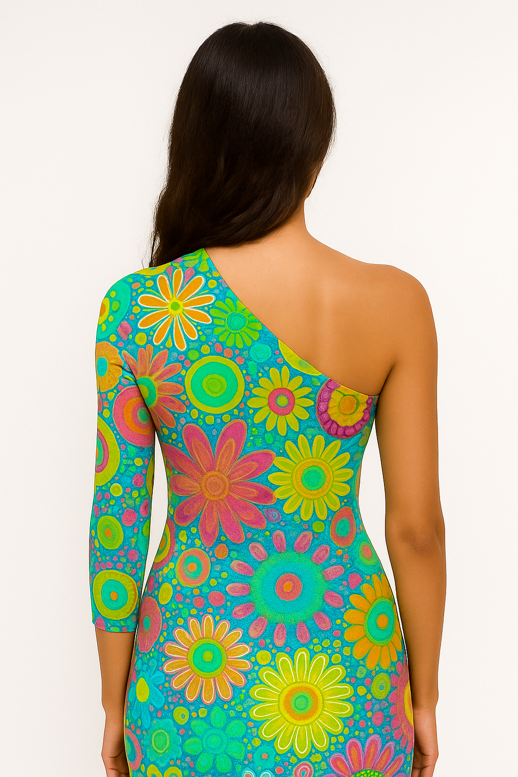 Jacquelina – Abito Floreale Elegante per Cerimonie Verde