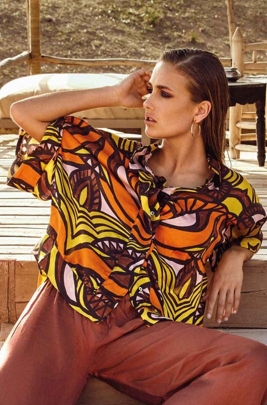 Jole – Blusa Flora Lime Stile Vivace Estivo 1