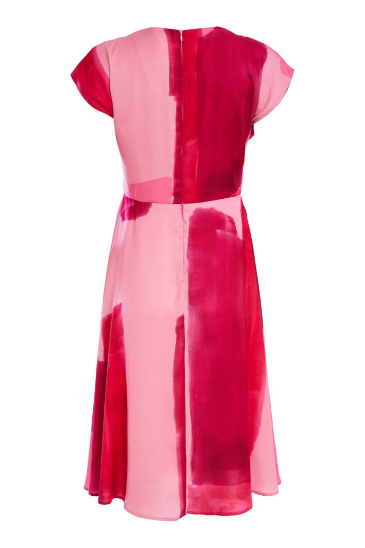 Kate Cooper KCS26145 Tonal Block Print Dress With Knot At Bust
