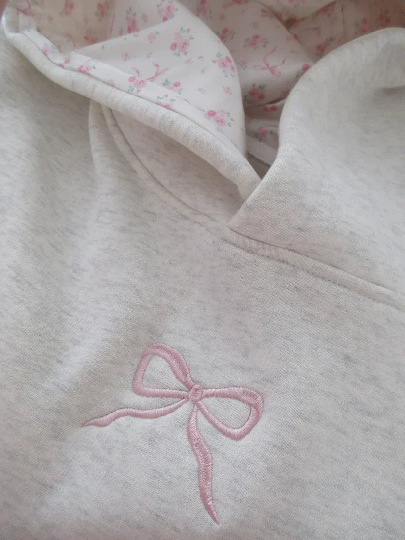 Elma - Felpa con cappuccio e fiocco elegante