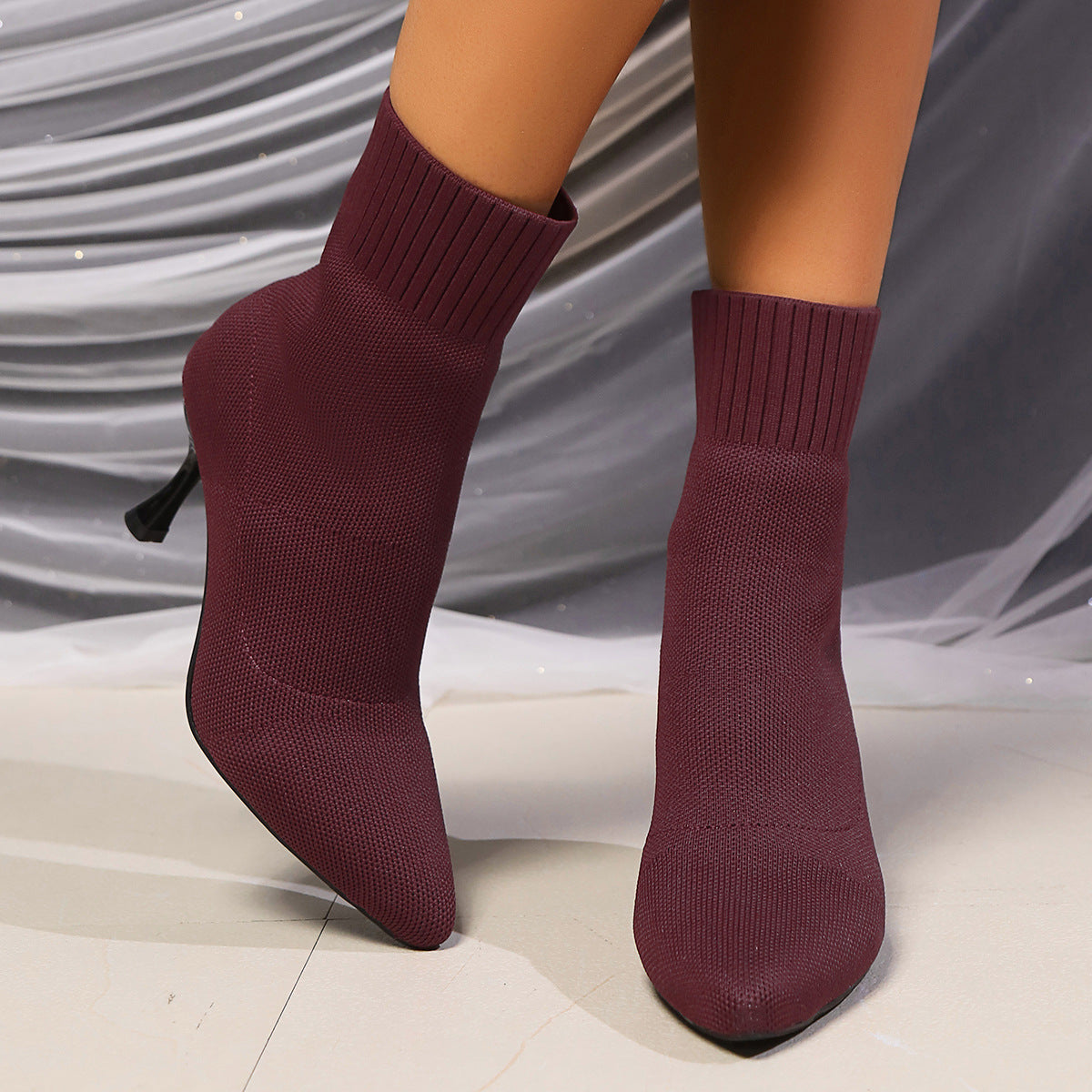 Karina – Stivaletti Elasticizzati a Spillo in Maglia Eleganti 5